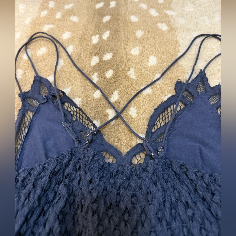 Free people one purple lace tie dye halter dress women’s size XS - Picture 6 of 9
